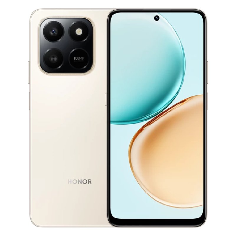 هاتف HONOR X7D 4G باللون الذهبي مع شاشة 120Hz وبطارية 6500mAh من هونر