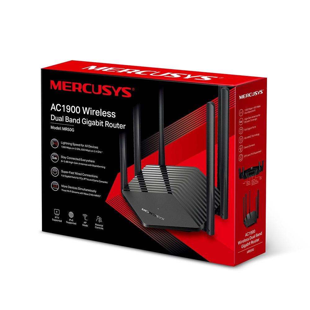 Mercusys Wi-Fi Router Dual Band AC1900 MR50G