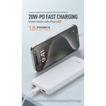 Rsilou Ultra Slim Power Bank 10000mAh 22.5W R1018-001 – White