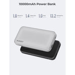 Aukey Spark Go Power Bank 10000mAh, 15W Fast Charging, Dual Ports USB-C & USB-A PB-Y46 – White
