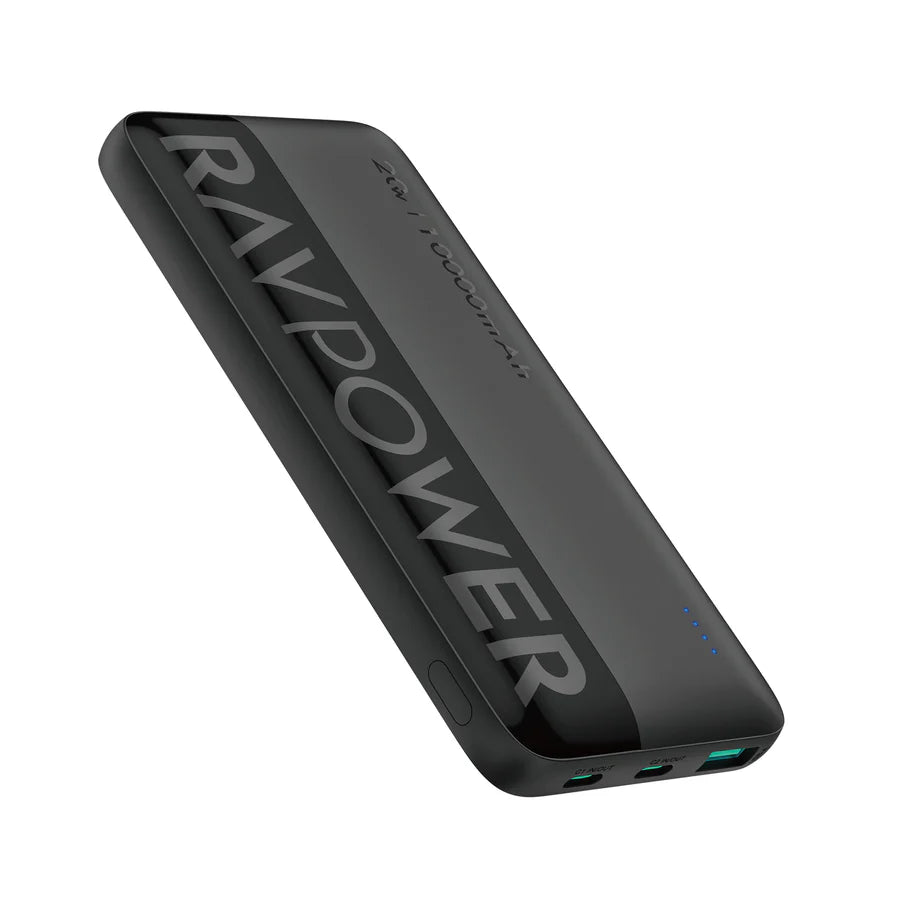 باور بانك RAVPower سعة 10000mAh شحن سريع PD بقدرة 20 واط – أسود