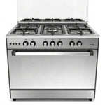 Unionaire Freestanding Gas Cooker 90×60 cm with Digital Display C69SS-GC-447-IDSF-TS-A-AL, Silver