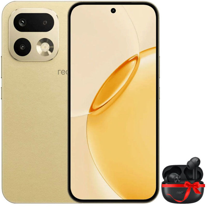 Realme 16 Pro , 12GB RAM , 256GB - Gold with (Free gift realme buds T200X)