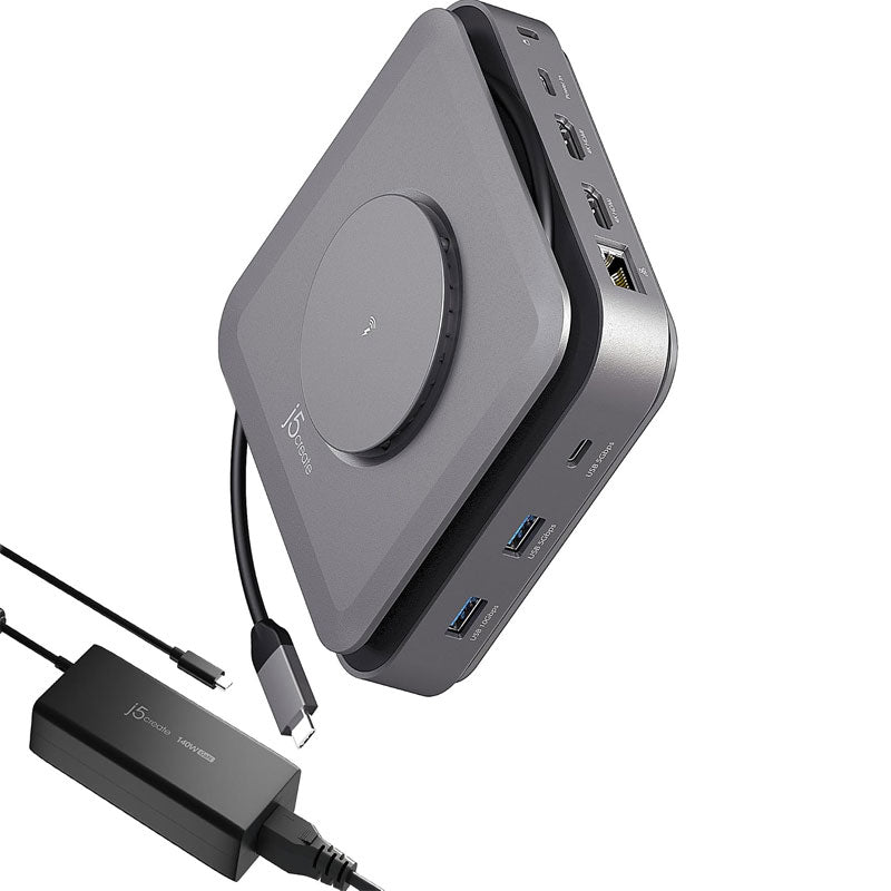 قاعدة توصيل j5create بمنفذ USB-C® وتدعم شاشتين HDMI™ بدقة 4K - طراز JCD3199
