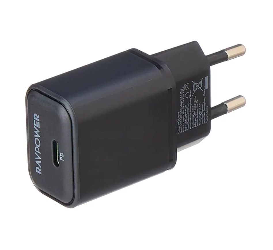 Ravpower PC1098 Fast Charger 20W GaN - Black