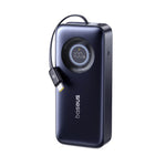 باور بانك Baseus، سعة 20000mAh، شحن سريع 100W مع كابل مدمج، CR121، أسود