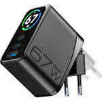 Cellularline Home Adapter , 67W , Gan , 3Port - Black