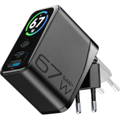 Cellularline Home Adapter , 67W , Gan , 3Port - Black