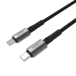 كابل ILOCK مضفر للشحن السريع 65 واط USB-C إلى Type-C - 1 متر - أسود