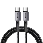 كابل ILOCK مضفر للشحن السريع 65 واط USB-C إلى Type-C - 1 متر - أسود