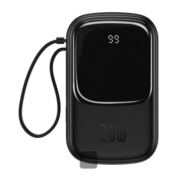 Baseus Power Bank, 20000mAh, 20W Fast Charging with USB-C Cable - Black