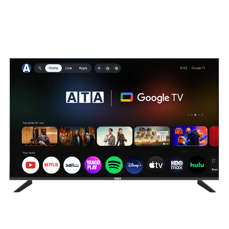 ATA,55 Inch Smart Google Framless TV, ATA55U0S-Black
