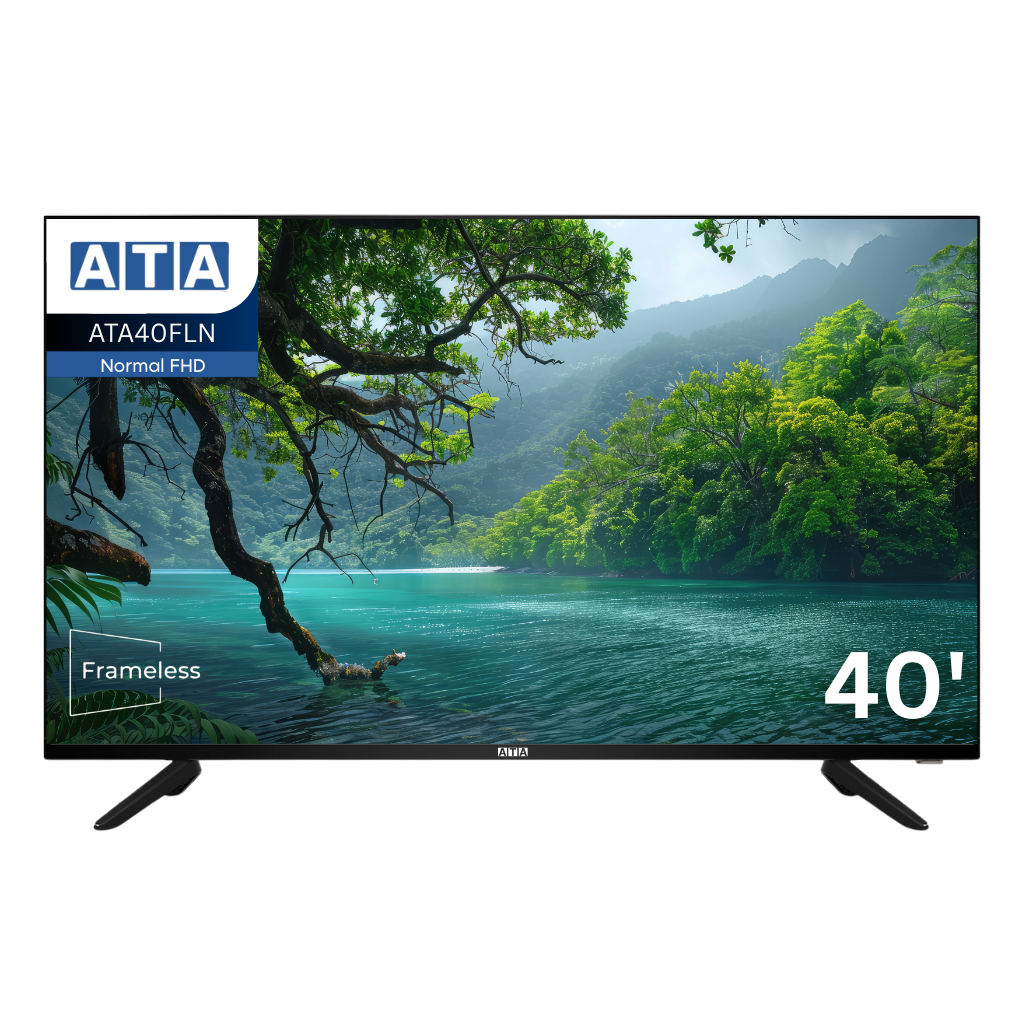 ATA TV , 40 Inch,Frameless , ATA40FLN -Black
