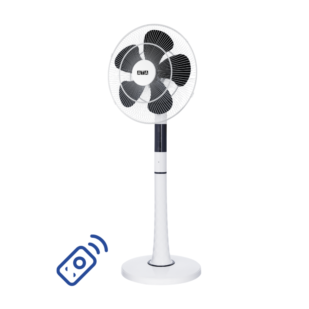 ATA Stand Fan 18 inches Remote Control , Pro S70R - White