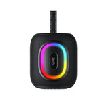 مكبر صوت بلوتوث SIA SP702 بقوة 6 واط مقاوم للماء مع أضواء RGB - اسود
