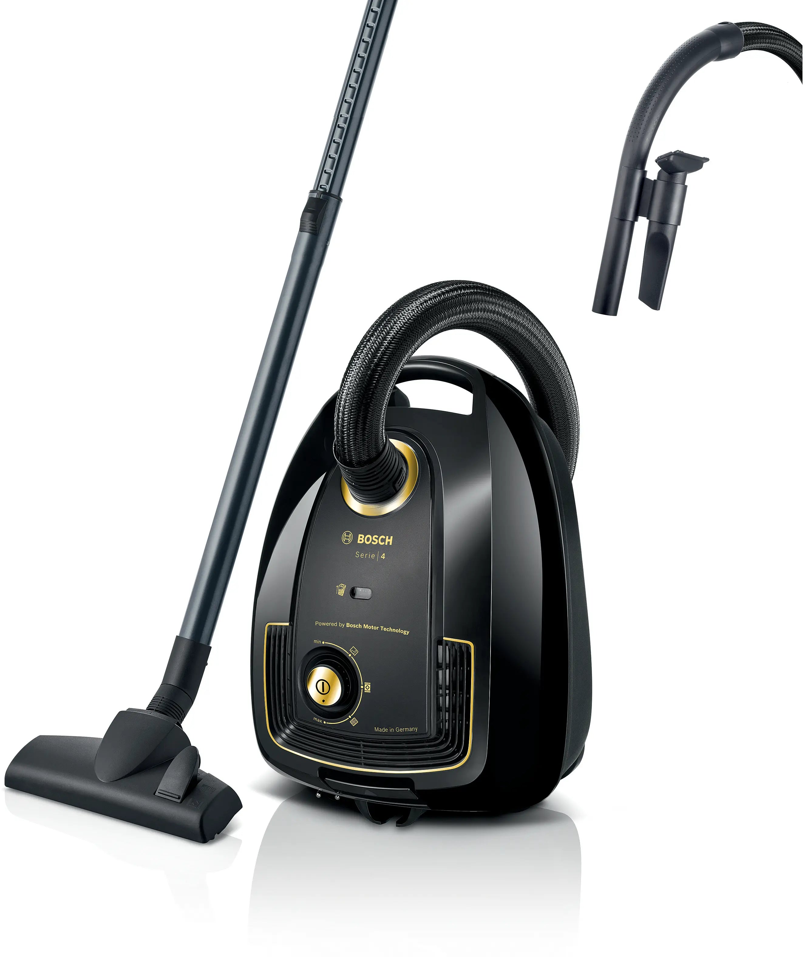 Bosch Series 4 Bagged Vacuum Cleaner, 2200W, BGL38GOLD - Black & Gold