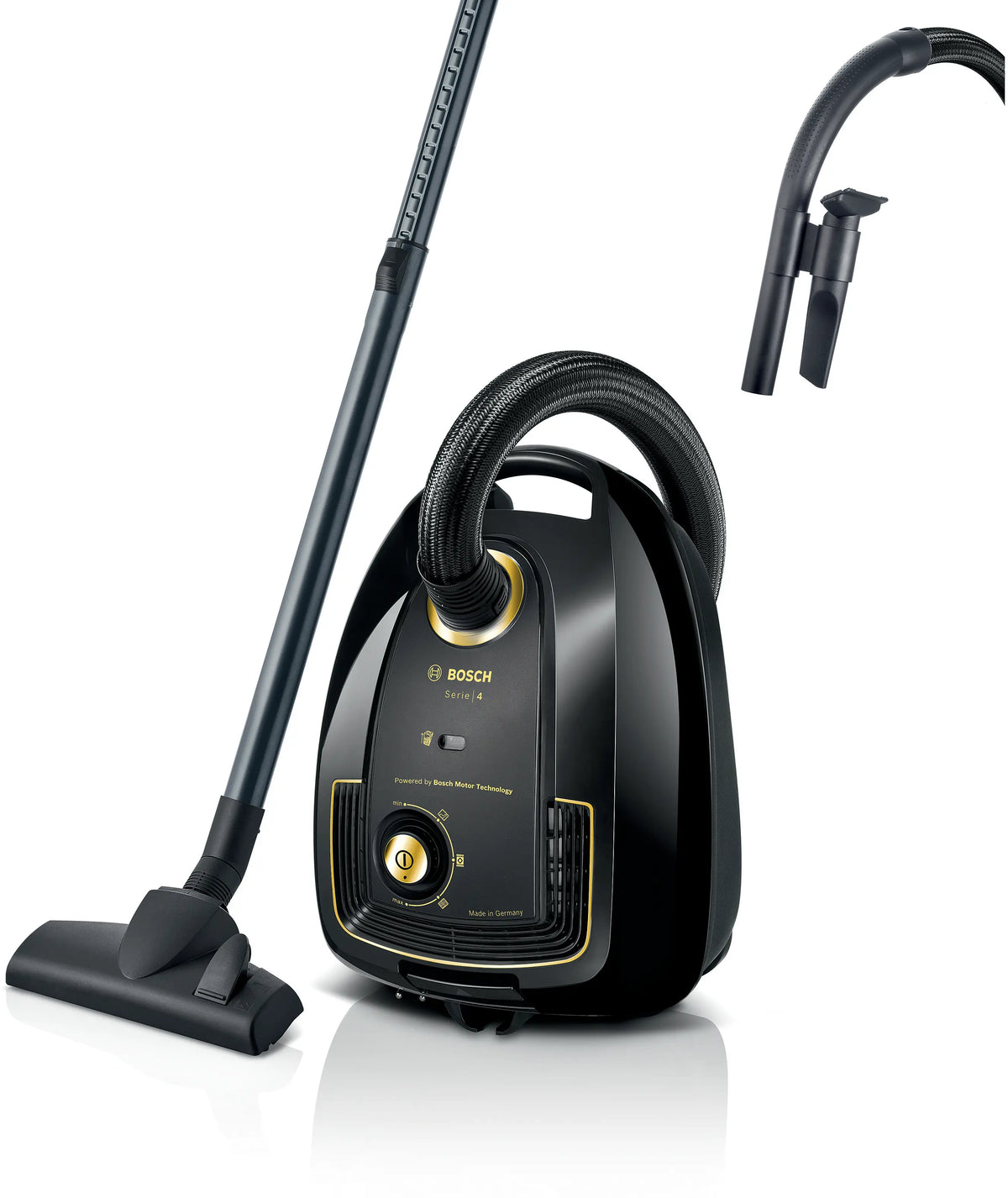 Bosch Series 4 Bagged Vacuum Cleaner, 2200W, BGL38GOLD - Black & Gold