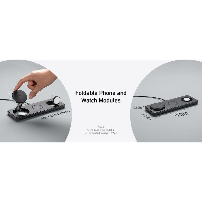 Anker MagGo Wireless Charging Station 15W Ultra 3-in-1 B25M1211 – Black