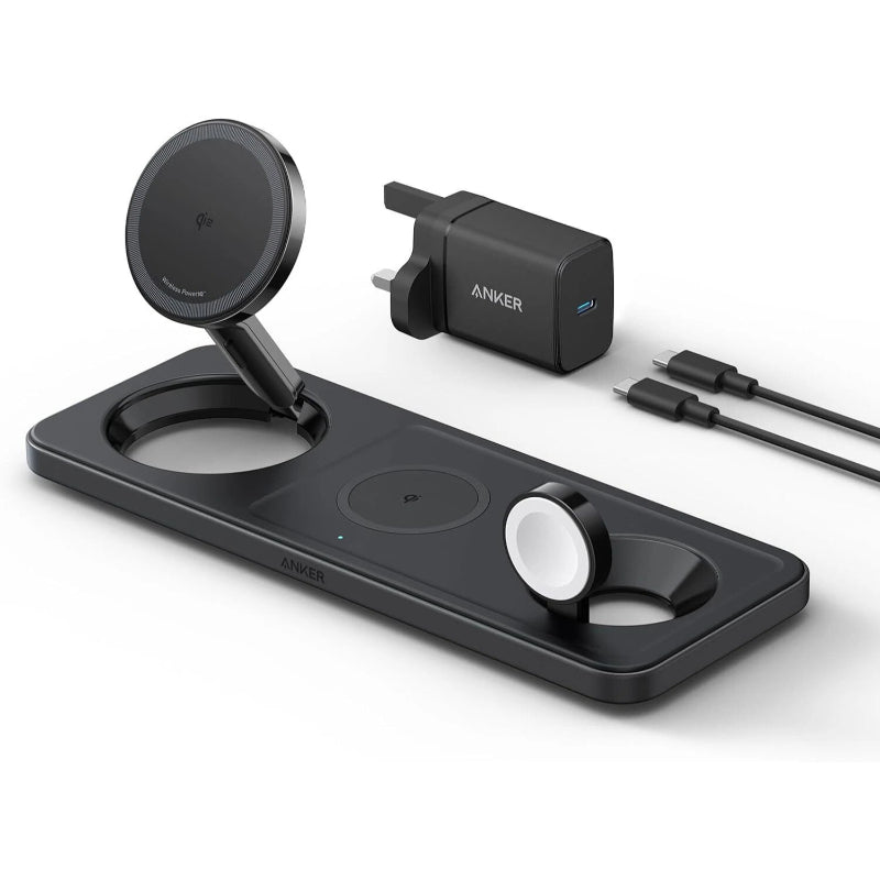 Anker MagGo Wireless Charging Station 15W Ultra 3-in-1 B25M1211 – Black