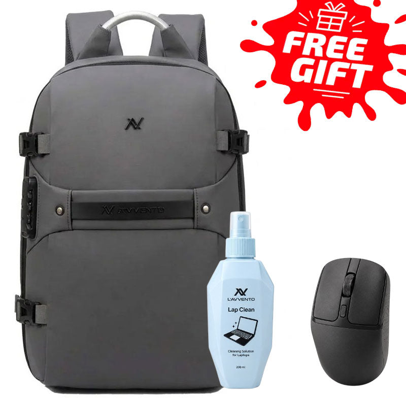 Lavvento BGV05 15.6 Inch Laptop Backpack with free gift mouse and cleaner