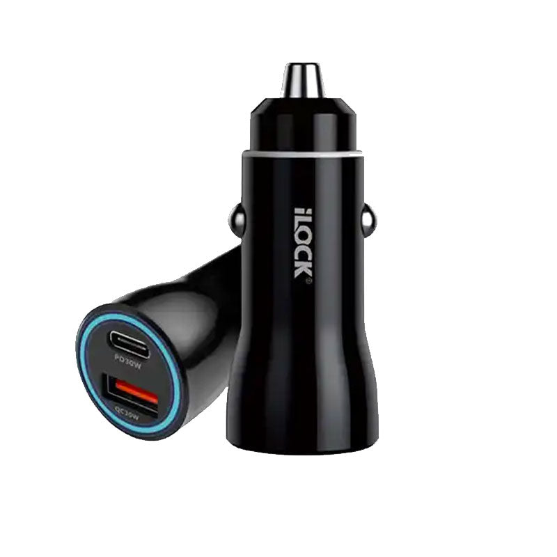 iLock 60W Dual Port USB-A/PD Fast Car Charger