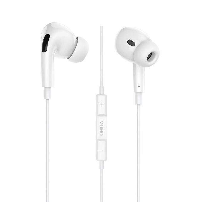 MOMO MO-022205 Wired In-Ear Earphones, 1.2M - White