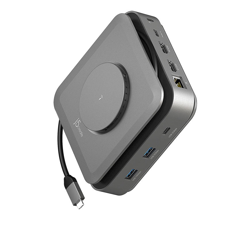 قاعدة توصيل j5create بمنفذ USB-C® وتدعم شاشتين HDMI™ بدقة 4K - طراز JCD3199