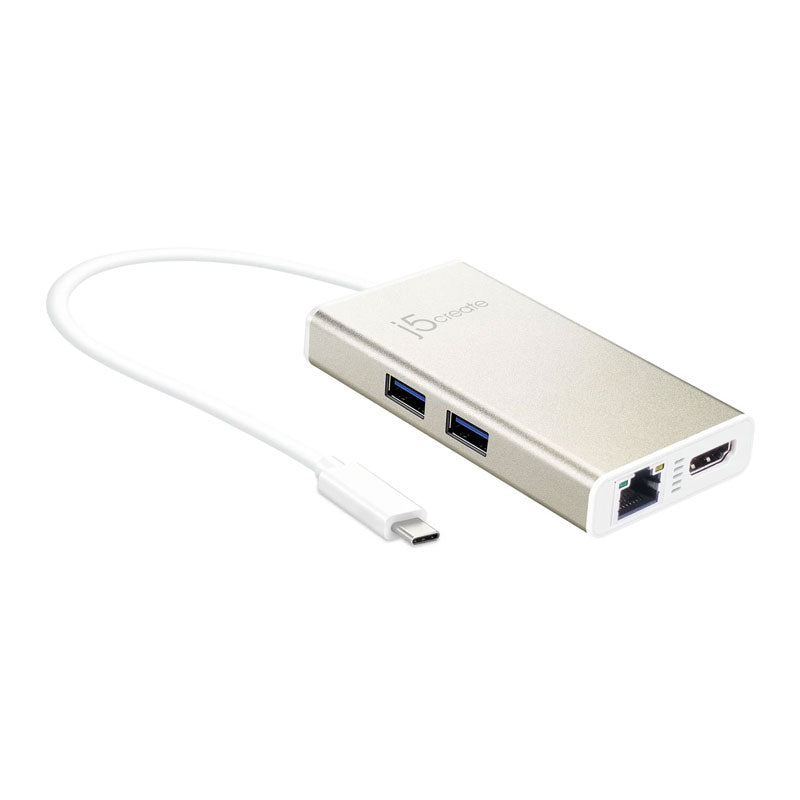 j5create USB-C™ Multi-Adapter - HDMI™/Ethernet/USB™ - JCA374