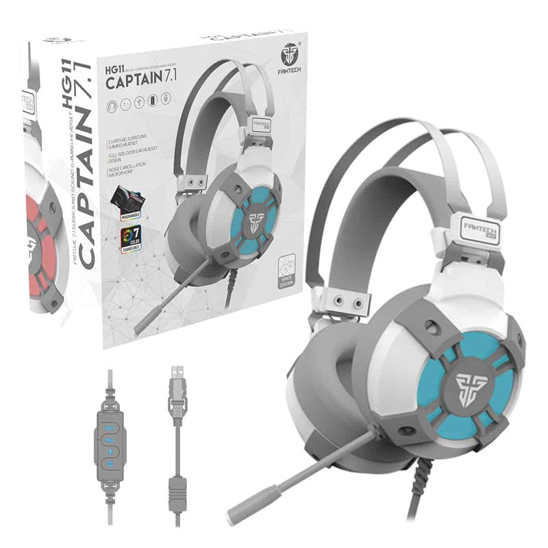 سماعة رأس للألعاب FANTECH HG11 CAPTAIN USB بصوت محيطي 7.1