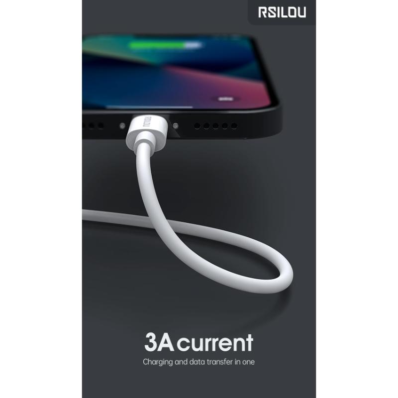 Rsilou Lightning Cable 3A 100CM R2007-001 – White