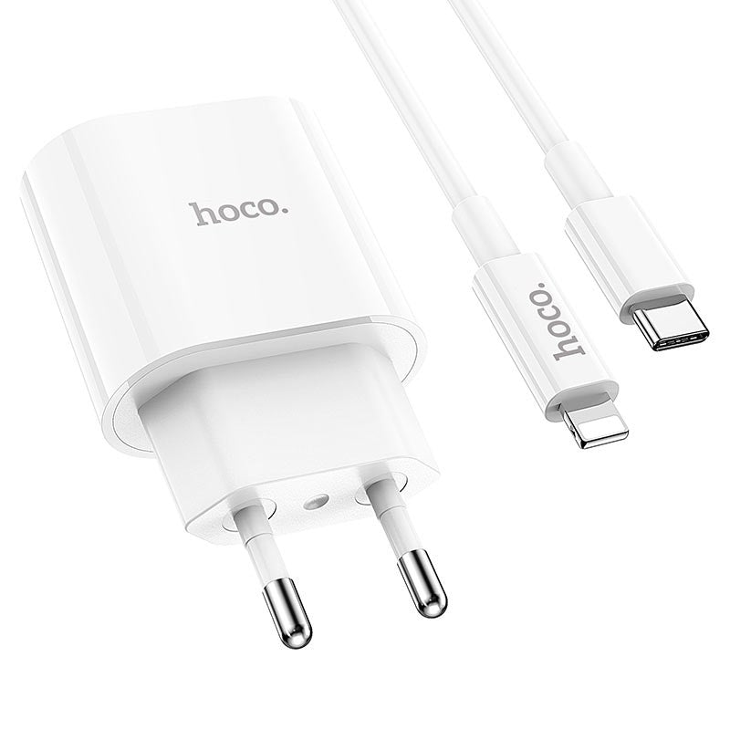 Hoco C94A Wall charger PD 20W With Type-C Cable - White
