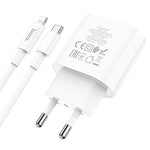 Hoco C94A Wall charger PD 20W With Type-C Cable - White