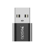 Yesido USB-C to USB-A Adapter, GS09 - Black