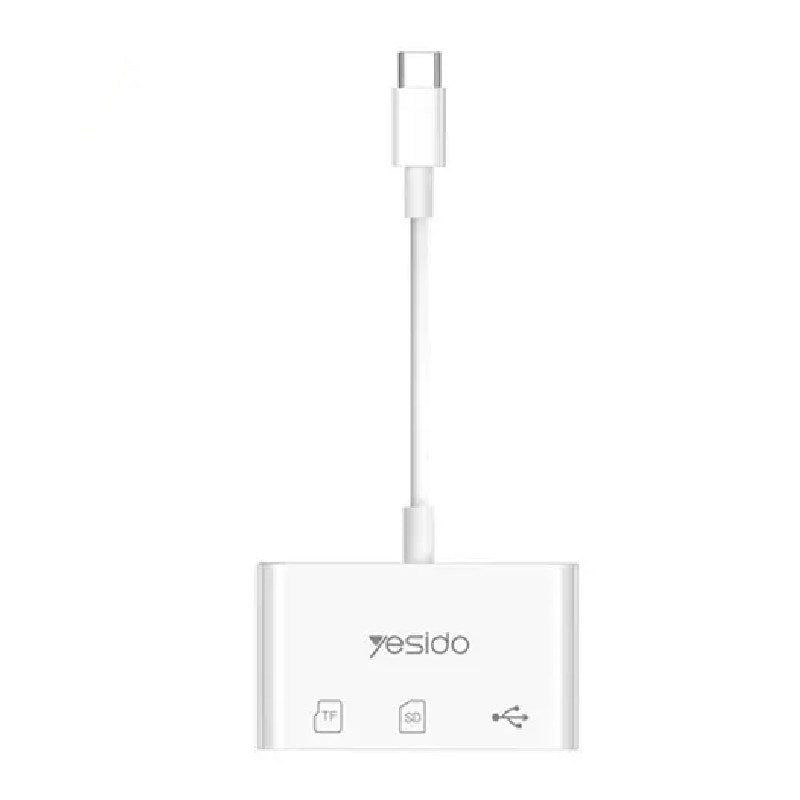 Yesido USB-C 3 in 1 OTG Card Reader, GS16 - White