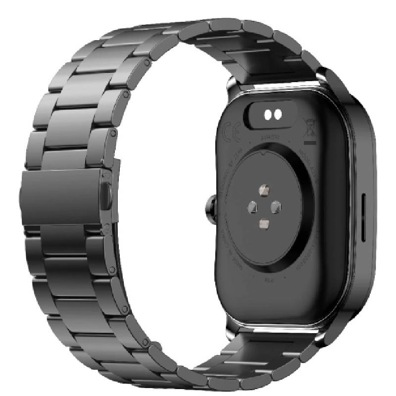 Amazfit Pop 3S Smart Watch (Metal Strap) - Black