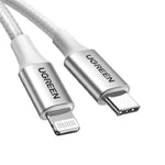 Ugreen USB-C to Lightning PD Cable 1M, 70523 - Silver