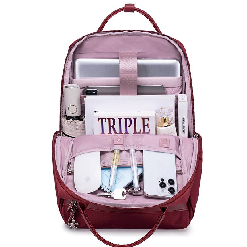 Chantria By Arctic Hunter Laptop Back Bag, CB00639 - Burgundy