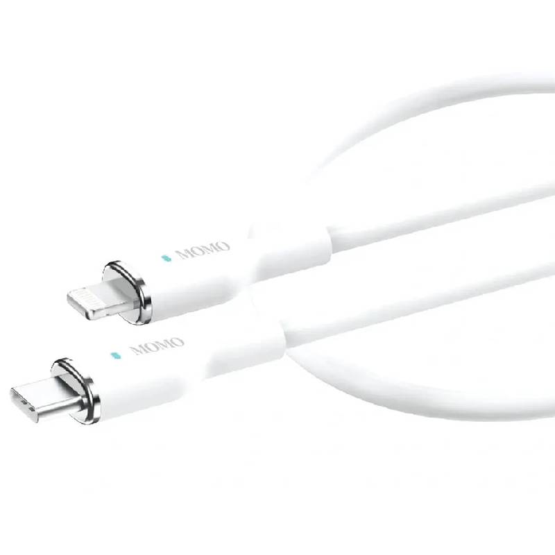 Momo Fast Charging Data Cable USB-C To Lightning 27W, MO-011103 - White 