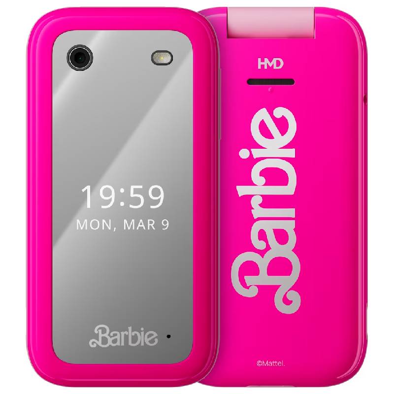 HMD Barbie Flip Phone 64MB RAM, 128MB - Pink