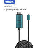 Onten Lightning to HDTV HDMI 1080 Cable, OTN-7577 - Green