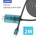 Onten Lightning to HDTV HDMI 1080 Cable, OTN-7577 - Green