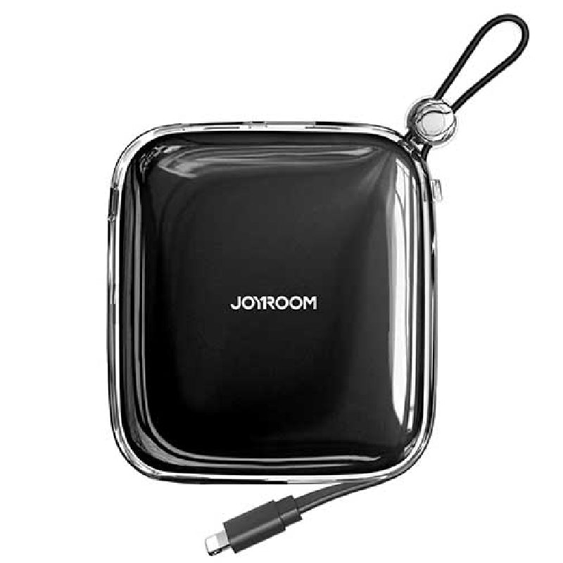 Joyroom JR-L005  Jelly Series 10000 mAh 12W Power Bank With Lightning Cable - Black