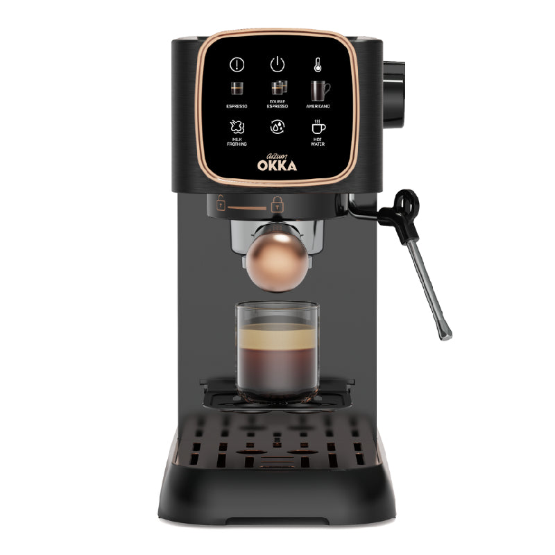 Arzum OKKA Solo Semi Automatic Espresso Machine, OKOO34/0400 - Black*Copper