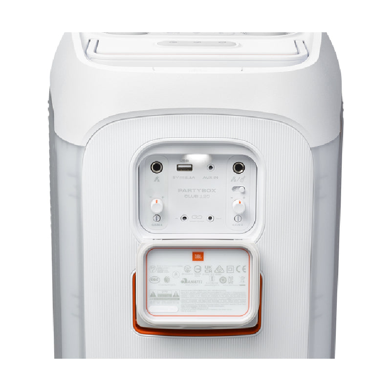 JBL Partybox Club 120 Wireless Portable Speaker - White