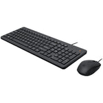 HP 150 Wired Keyboard & Mouse Combo - Black