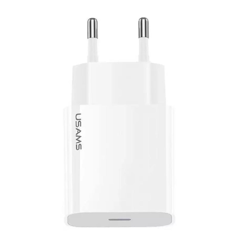 Usams CC118 PD Fast Charging Travel Charger, 20W - White