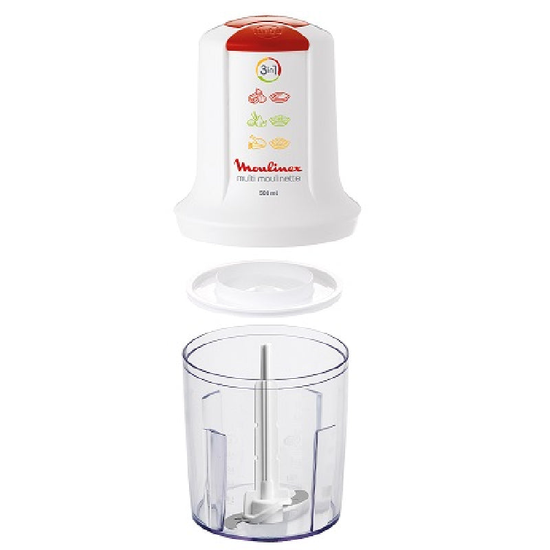 Moulinex Multi Moulinette Chopper 500 Watt, 500 ML Chopper, AT7151EG - White