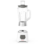 Moulinex Blender With Grinder and Chopper, 450 Watt, 1.5 Liter, LM2B3126 - White