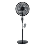 Tefal Silence Force Stand Fan with Remote Control, 16 Inch, 3 Speeds, VG4130EE - Black