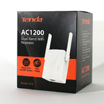 Tenda A18 AC1200 Dual Band Wi-Fi Range Extender, 1 Port, 2 Antenna, 1200Mbps - White